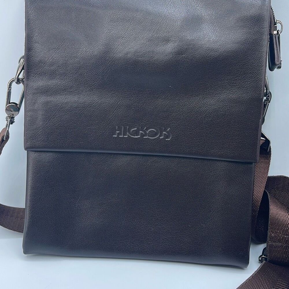Hickok brown leather saddlebag crossbody bag. Minimal wear.